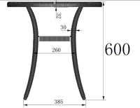 Low cost Plastic outdoor tables garden rattan woven patio  leisure table wholesale factory price