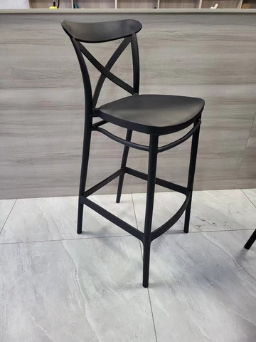 Modern Luxury General Use Cheap PP Plastic Barstool Commercial Kitchen High Counter Bar Chairs Bar Stools For Sale